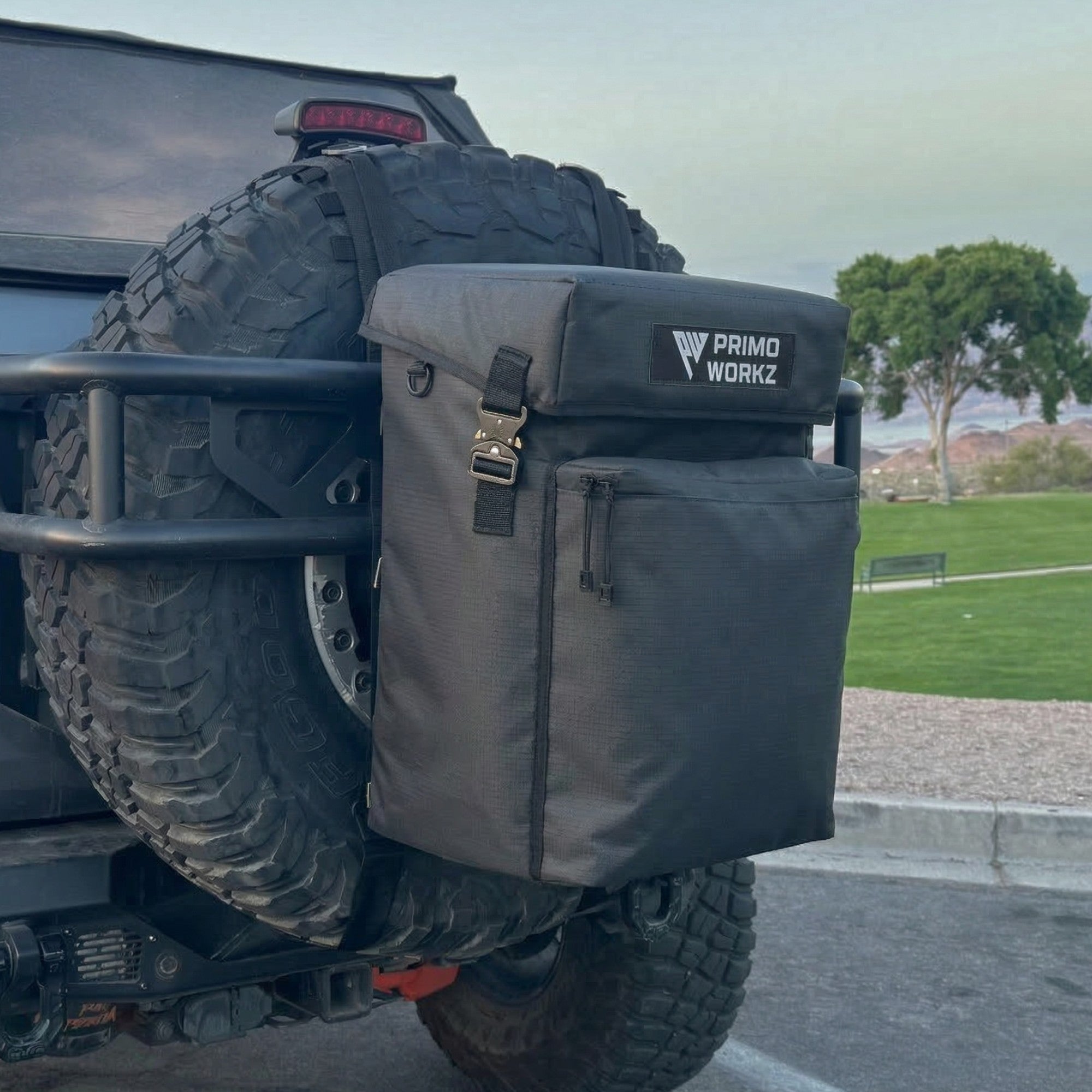 Spare Tire Cargo Bag | Rugged Waterproof Tailgate Storage – Primo