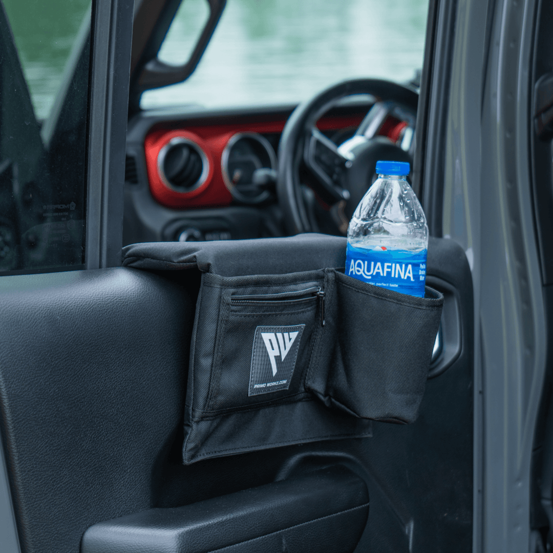 Armrest - with Cupholder - Black Ripstop - Driver Side