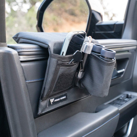 Armrest - with Cupholder - Black Canvas - Driver Side