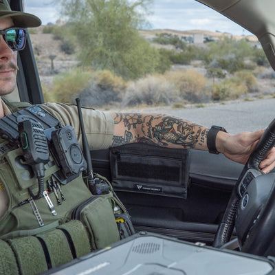 armrest in police officer vehicle
