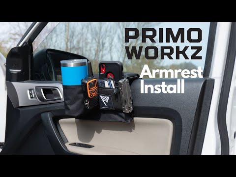 Armrest - with Cupholder - Black Ripstop - Driver Side