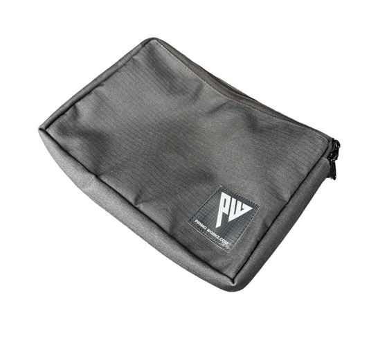 Storage Pouch with Velcro - Black Canvas